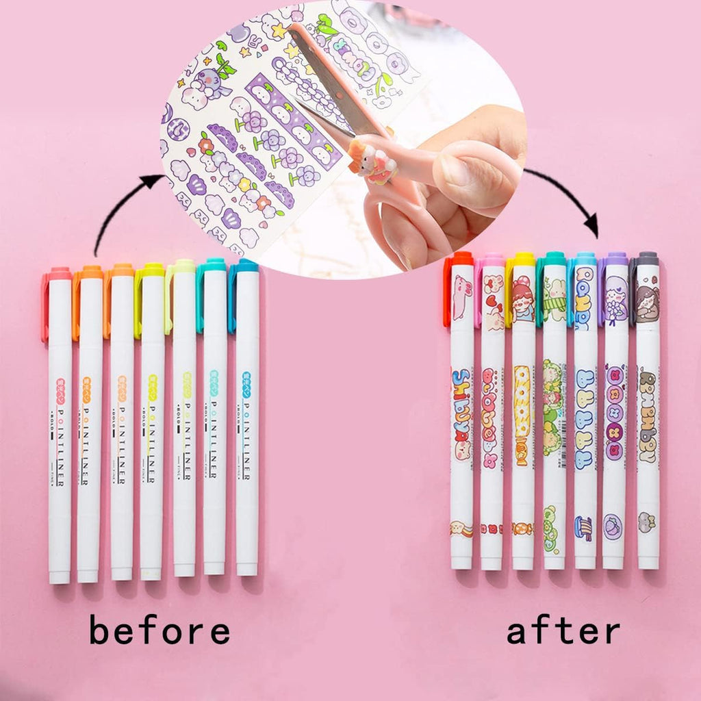 Buy now Cute Cartoon Rabbits Decoration Stickers for Scrapbook Planners Gift Packing Scrapbooking Album Planner Journal Arts DIY Craft at indiglob india