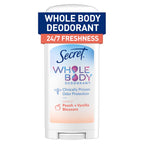 Secret Whole Body Deodorant Stick for Women, Rosewater Scent, Aluminum Free Deodorant Stick, 72 HR Odor Protection, 2.4 oz