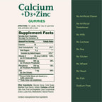 Nature's Bounty Calcium + D3 + Zinc Gummies, 500mg, 70ct | Orange & Cherry, Supports Strong Bones & Teeth, Healthy Immune System