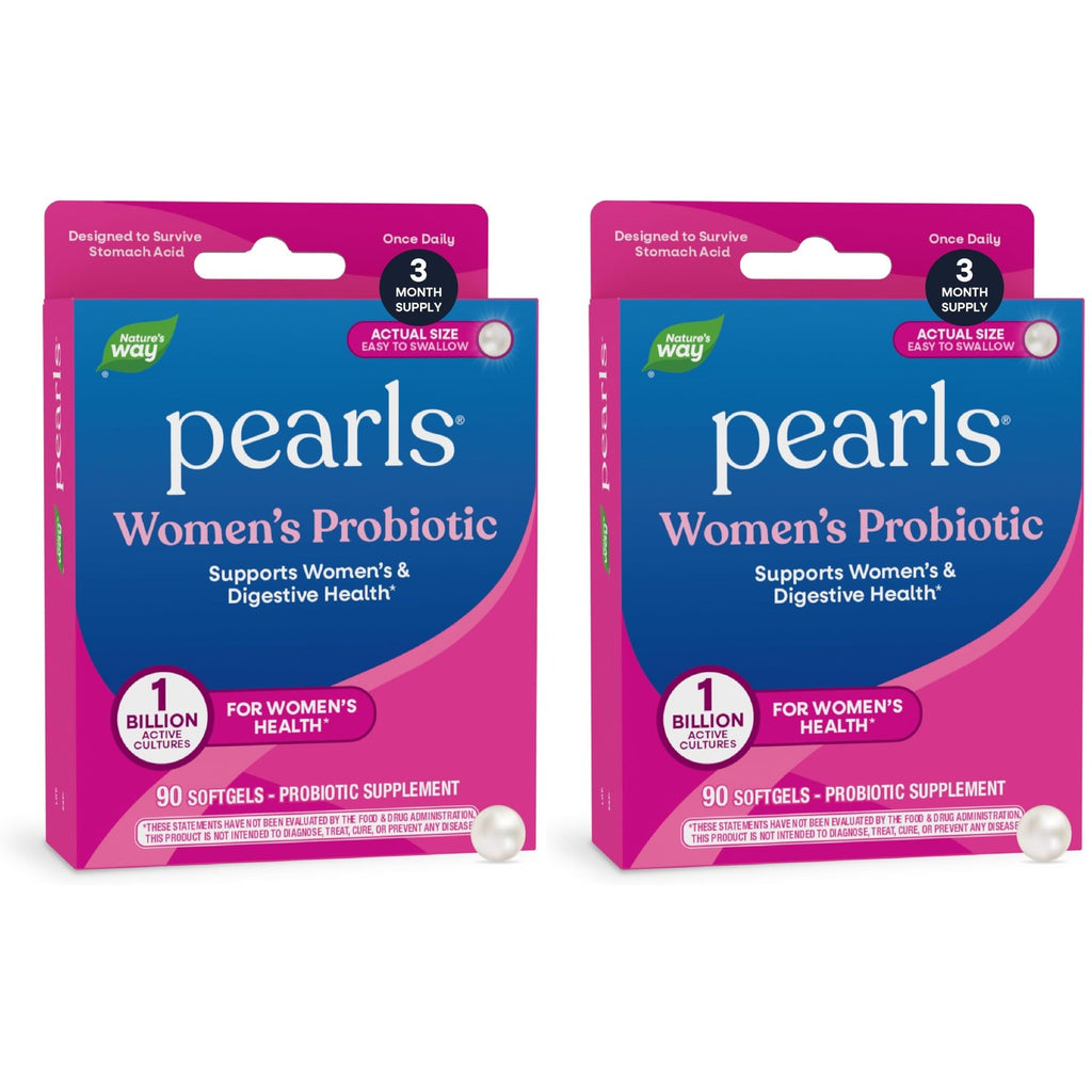 Nature's Way Women's Probiotic Pearls, Supports Vaginal Health*, 30 ct | Supports Vaginal & Digestive Health*, 1 Billion Live Cultures, Protects Against Occasional Bloating & Constipation*, Softgels