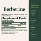 Nature's Bounty Berberine 1000mg Capsules, 60 Count