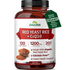 Zazzee Organic Red Yeast Rice 20:1 Extract with 80 mg CoQ10, Citrinin-Free