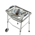 Bluestone Walker Tray Table with 2 Cup Holders, Gray