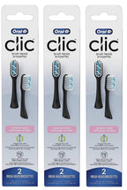 Buy now Oral-B Clic Toothbrush Sensitive Clean Replacement Brush Heads, Black, 2 Count (Pack of 3) at indiglob india