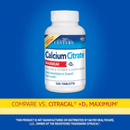 Buy now 21st Century Calcium Citrate Plus D Maximum Caplets, 120 Count (27493) at indiglob india