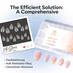Modelones almond nail tips, 360 pcs set in various sizes, flexible and strong. Available for order online, perfect for DIY nails.