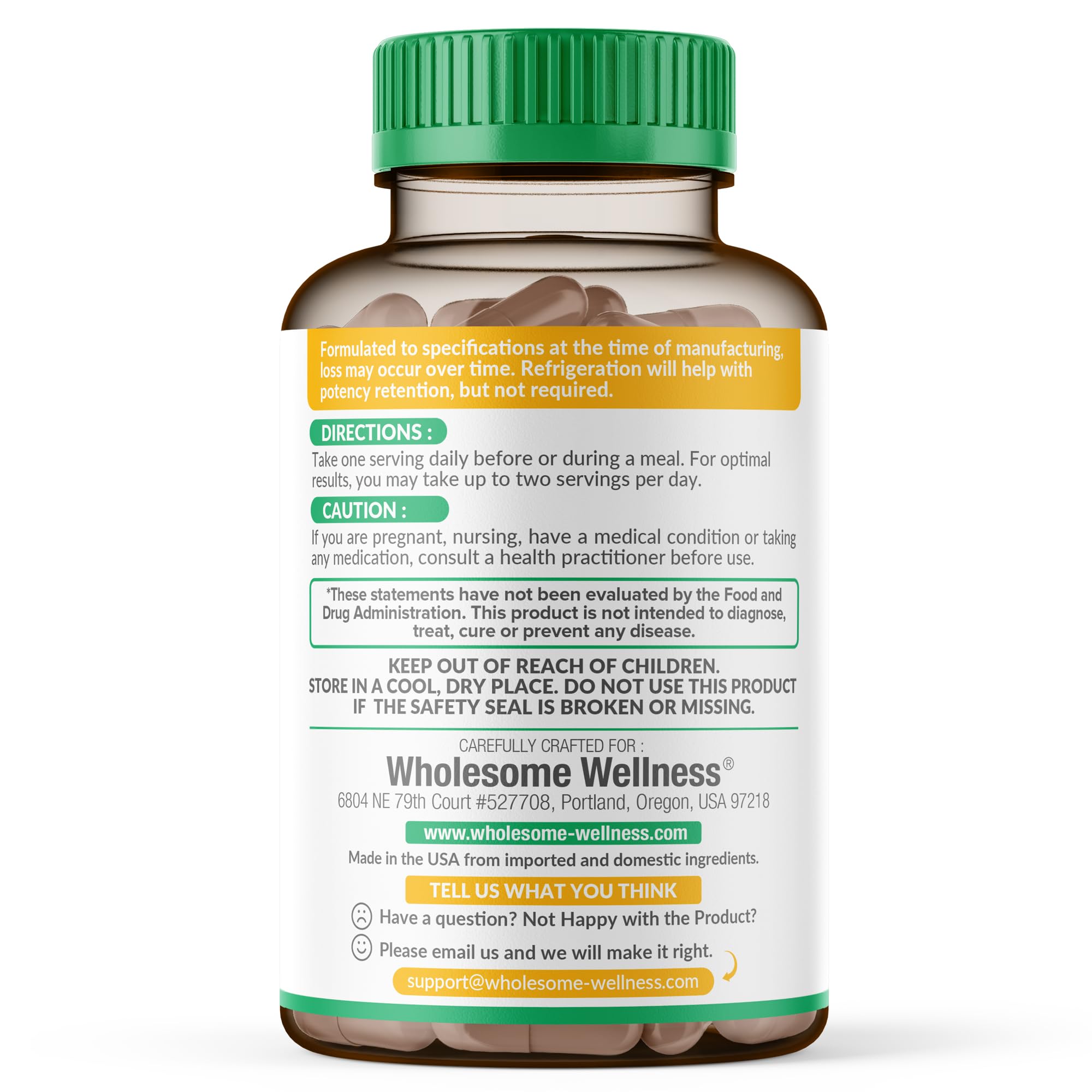 Wholesome Wellness Digestive Enzymes 1000MG Plus Prebiotics & Probiotics Supplement, 180 Capsules, Organic Plant-Based Vegan Formula for Digestion & Lactose with Amylase & Bromelain,3-6 Months Supply