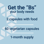 Life Extension BioActive Complete B-Complex, 60 Vegetarian Capsules | Complete B Complex for Heart, Brain & Nerve Support with Healthy Energy & Metabolism in Vegetarian Capsules