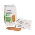 McKesson Adhesive Bandages, Sterile, Fabric, Tan, 2 x 4 in, 50 ct