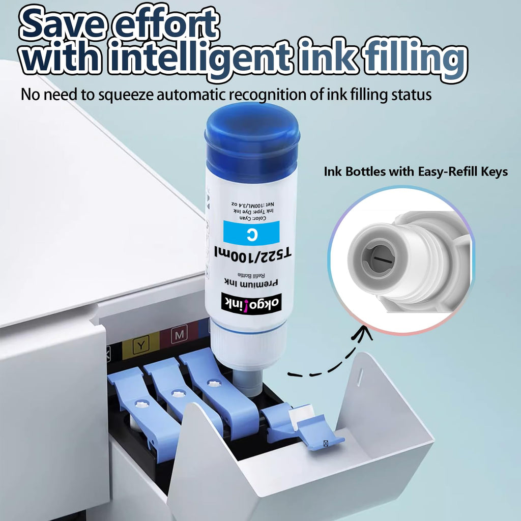 522 Ink Refill Bottles Compatible Replacement for epson 522 Ink ET-2800 Ink