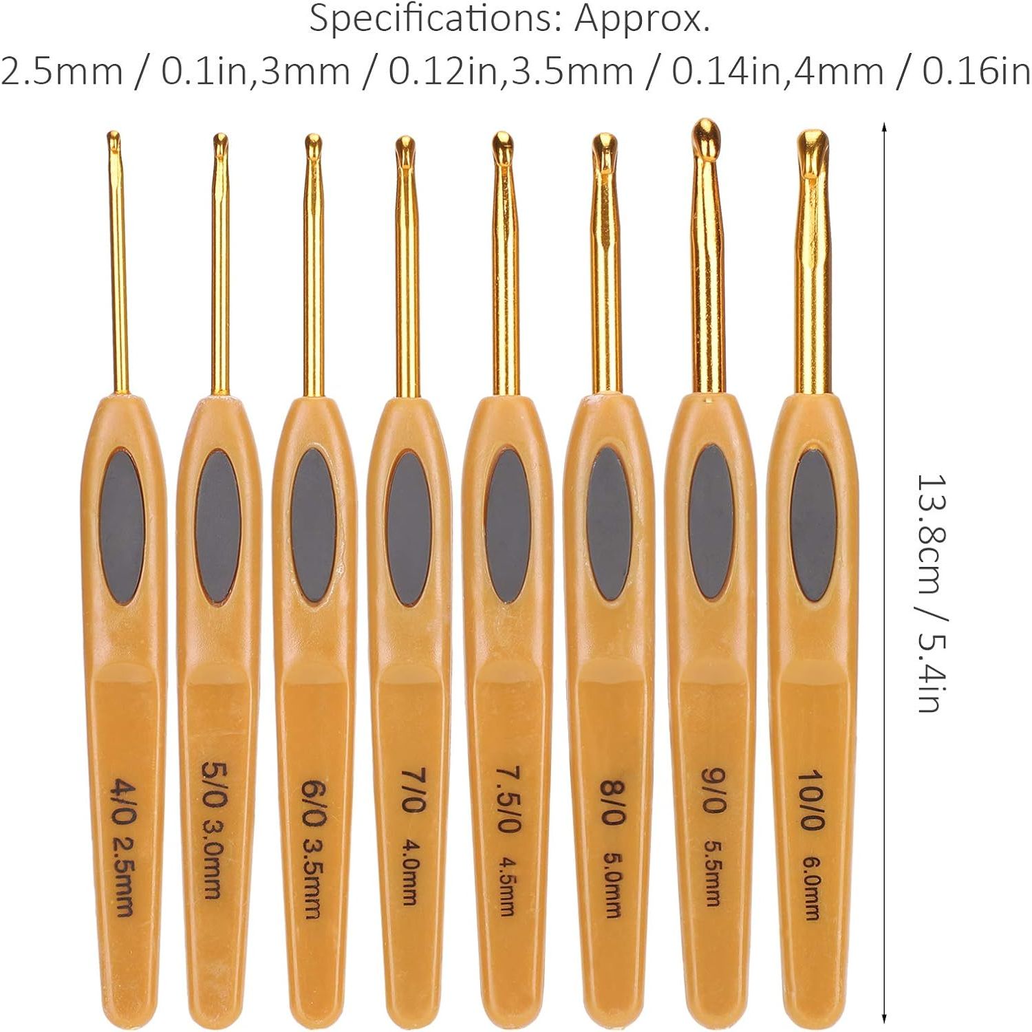 Buy now 8 Sizes Crochet Hooks Set,Ergonomic Crochet Hooks with Soft Rubber Handles and Number Marks for Grandmothers,Moms,Children,Beginners or Advanced Crochet Lovers at indiglob india