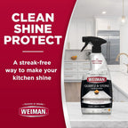 Buy now Weiman Quartz Countertop Cleaner and Polish - Clean and Shine Your Granite, Marble Countertops, Kitchen Island, and Stone Surfaces with UV Anti-Fade Protection, Citrus, 24 Ounce with Microfiber Cloth at indiglob india