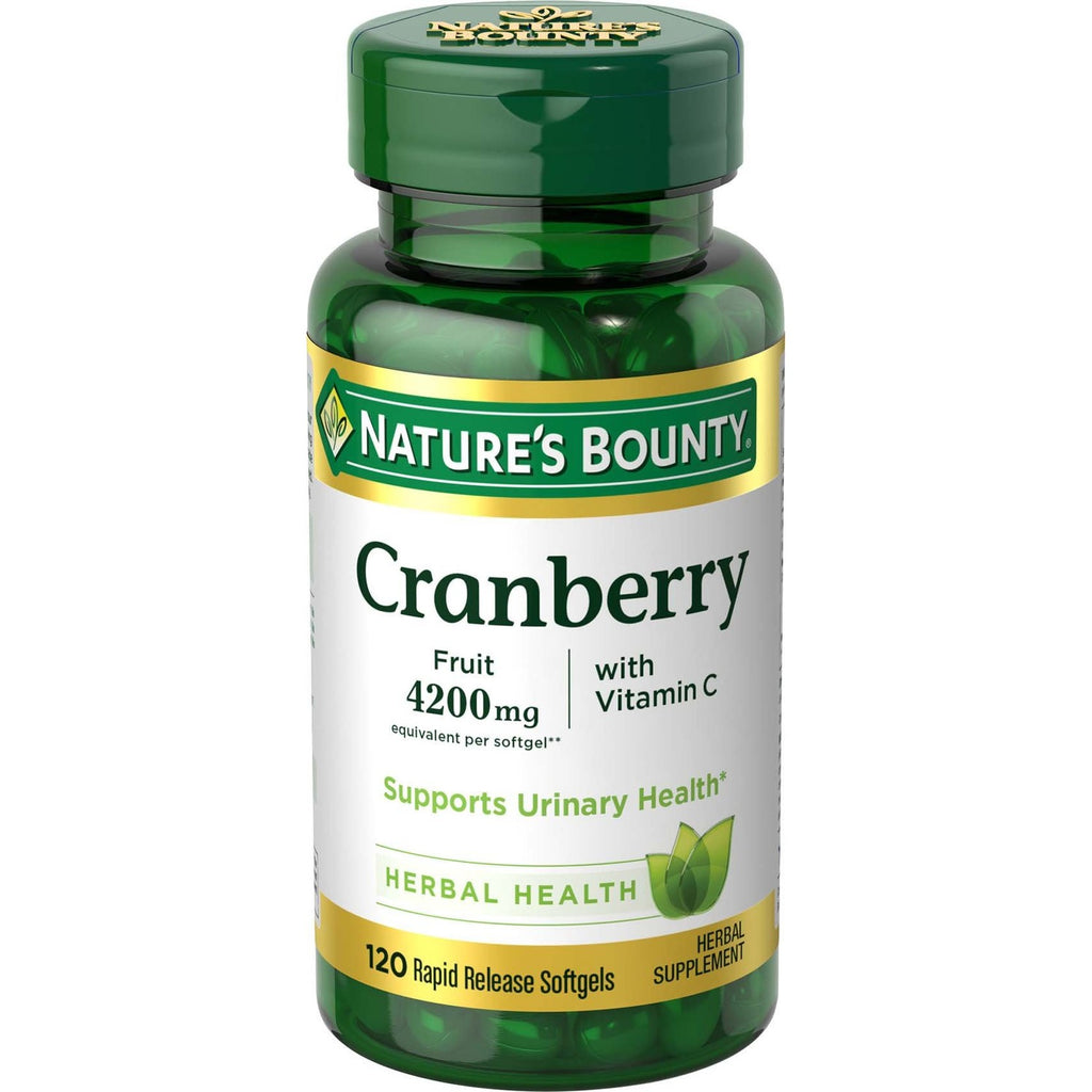Nature's Bounty Cranberry Pills Urinary Tract, 120 Softgels | Urinary Tract Health, With Concentrate & Vitamin C