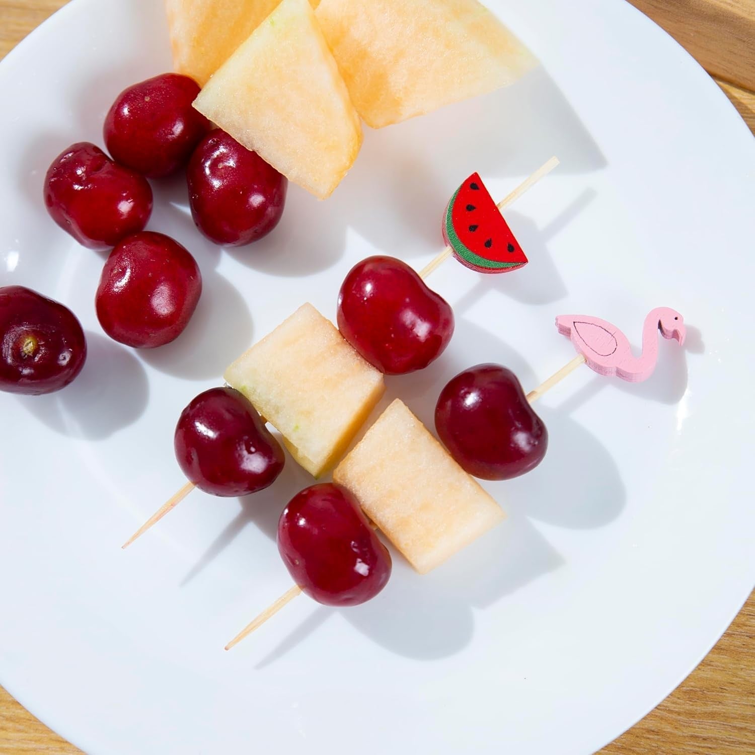 Buy now PARTYHIPPO Bamboo Cocktail Picks 200 Pack – Tropical Fruit Toothpicks 4.7 Inch Cocktail Sticks for Appetizers, Fruit, Cheese, Drinks, Party Supplies (Fruit) at indiglob india