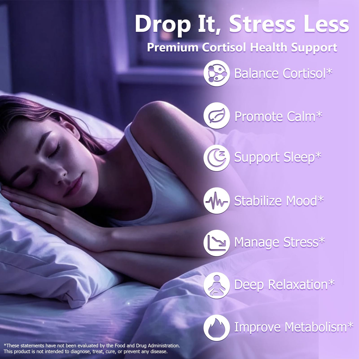 Cortisol Mix Liquid Drops 10-in-1 Cortisol Supplement for Women & Men