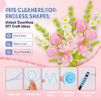 400 PCS Pipe Cleaners Bulk, 40 Colors Chenille Stems Pipe Cleaners Craft