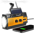 Buy now FosPower NOAA Emergency Weather Radio A1 7400mWh Portable Power Bank, AM/FM, USB/Solar/Hand Crank Charging, Battery Operated, SOS Alarm & Flashlight for Indoor/Outdoor Emergency - Orange at indiglob india