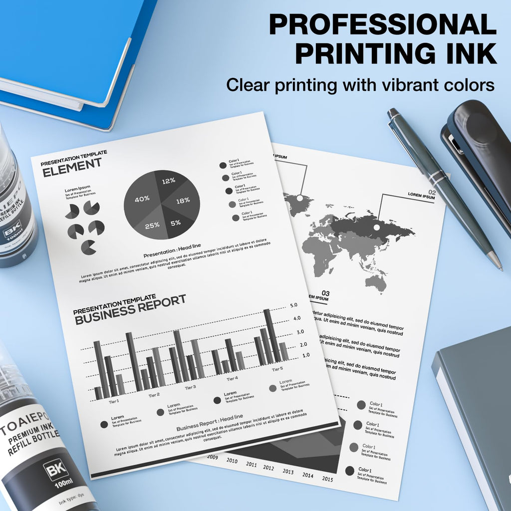 Black Ink Refill Bottles Replacement for T522 Black Ink