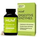 HUM Flatter Me Digestive Enzymes, Digestion & Bloating Support, 60 Count | 18 Digestive Enzymes, Ginger, Peppermint & Fennel, Women & Men, Vegan, Non-GMO, 60 Capsules