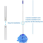 EaseYourDay Microfiber String Mop with 2 Reusable Heads & 5.2 ft. Long Pole