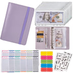 Buy now NICOOTHBudget Binder Cash Envelopes A6 Money Saving Binder with Zipper envelopes (Purple) at indiglob india