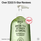 Buy now Youth To The People Superfood Facial Cleanser - Kale + Green Tea Daily Face Wash, Gentle Makeup Remover, with Soothing Antioxidants for Glowing Skin, pH Balance, Clean Pores, Sulfate-free, Refillable at indiglob india