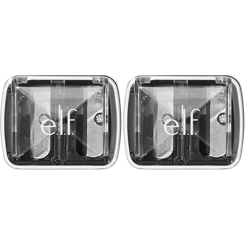 e.l.f., Dual-Pencil Sharpener, Convenient, Essential Tool, Sharpens, Easy To Clean, Travel-Friendly, Compact, Includes Bonus Small Sharpener