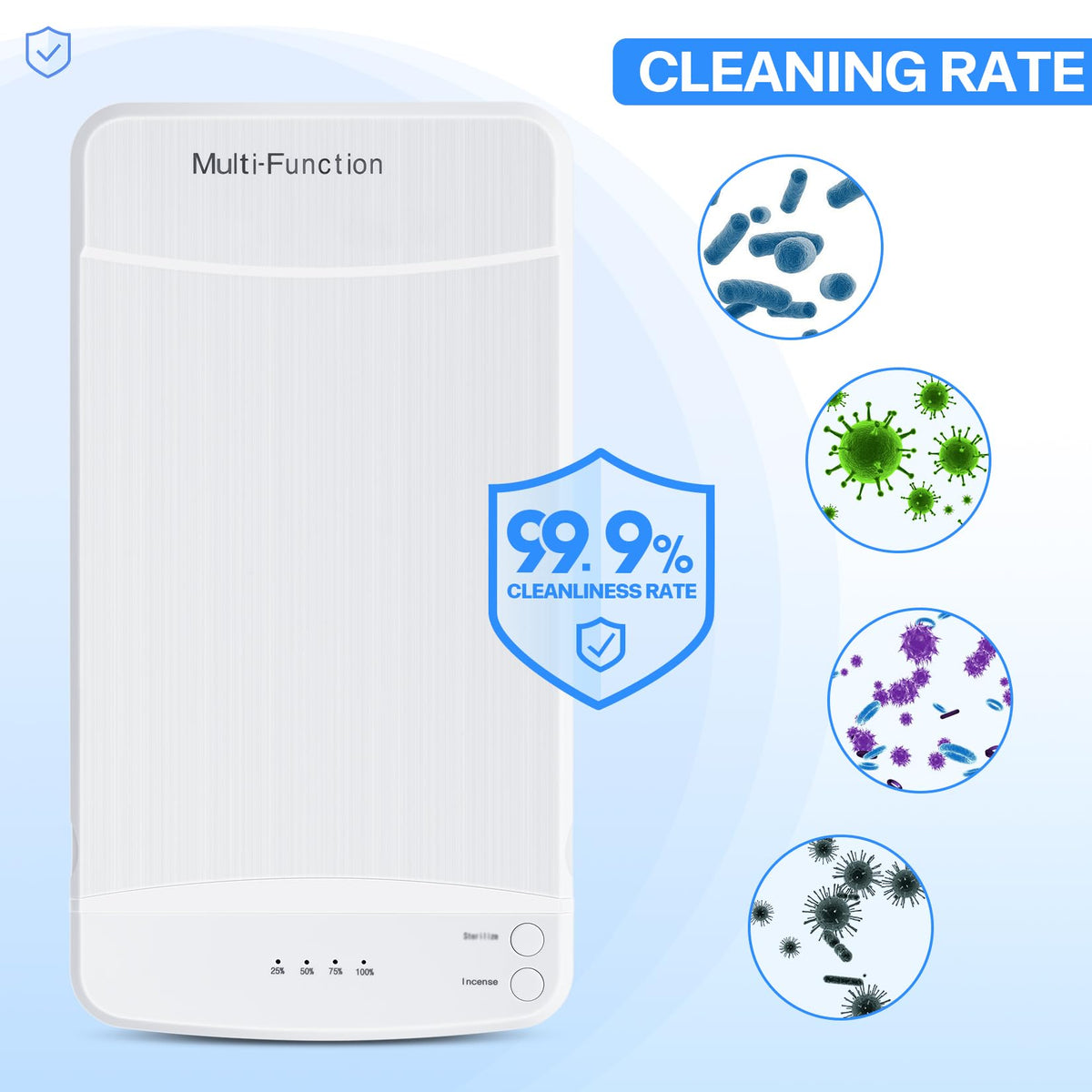LXIANGN Nail Tool Cleaner with Blue Light, Portable USB Cleaning Box