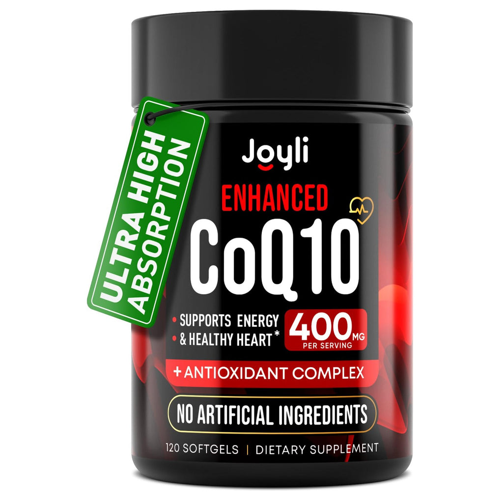 CoQ10 400mg Softgels - High Absorption Co Q10, 400mg Softgels for Heart Health & Energy Production - Enhanced Co Q 10 Supplement with Antioxidants and Flaxseed Oil - CoQ10 400 mg per Serving