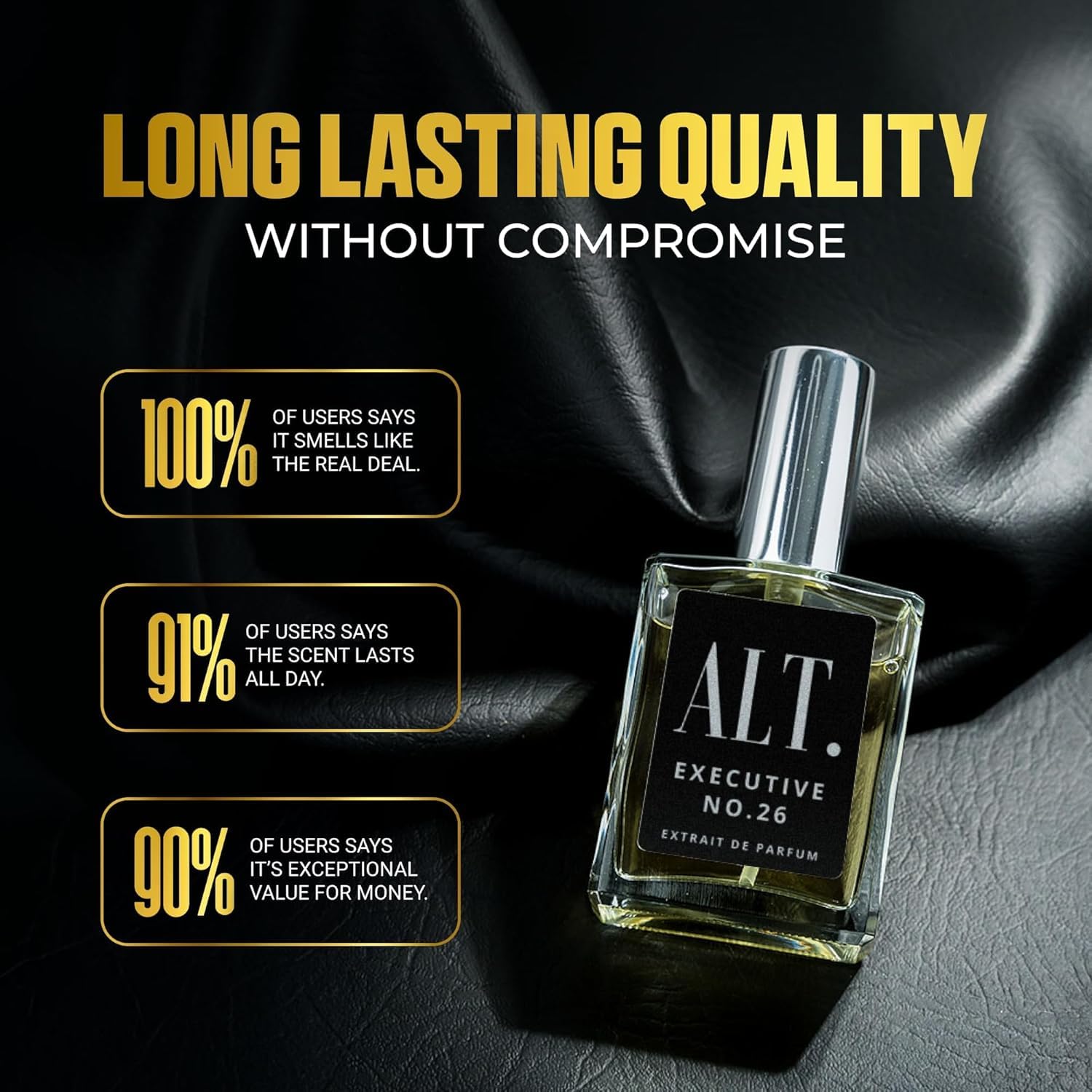 ALT. FRAGRANCES Executive No. 26 - Inspired by Avntus, Perfume for Men, Extrait de Parfum, Long Lasting Woody Fruity Perfume for Men with Bergamot, Pineapple & Oakmoss, 60ml