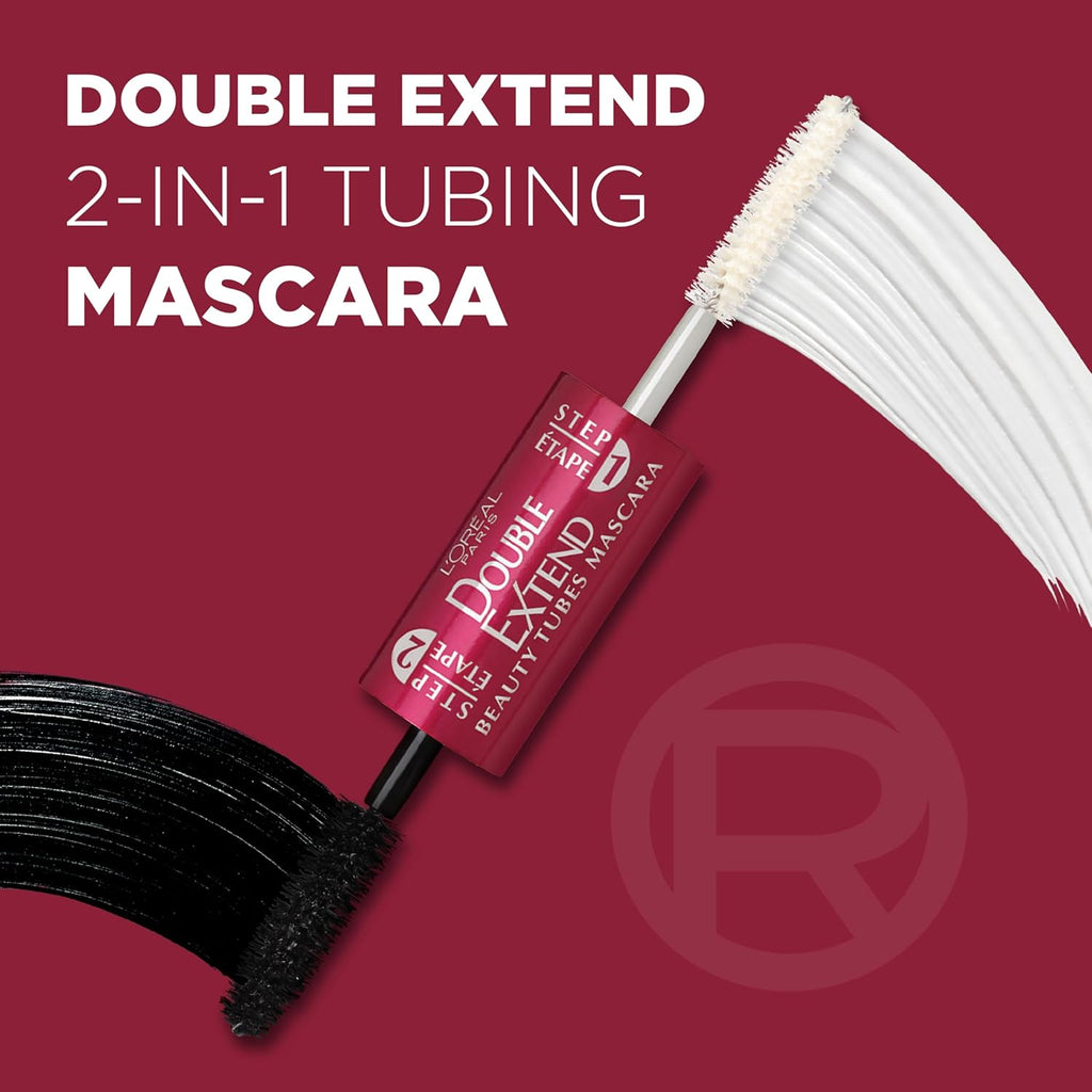Buy now L'OrÃ©al Paris Double Extend Beauty Tubes Lengthening Mascara, Blackest Black, 0.33 fl. oz. at indiglob india