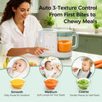 Momcozy AutoMeal Baby Food Maker – One-Step Auto Steam & Blend Food Processor, 15oz Large Cup & 6-Blade Design, Self-Cleaning, Auto 3-Stage Texture Settings for Effortless Homemade Baby Puree