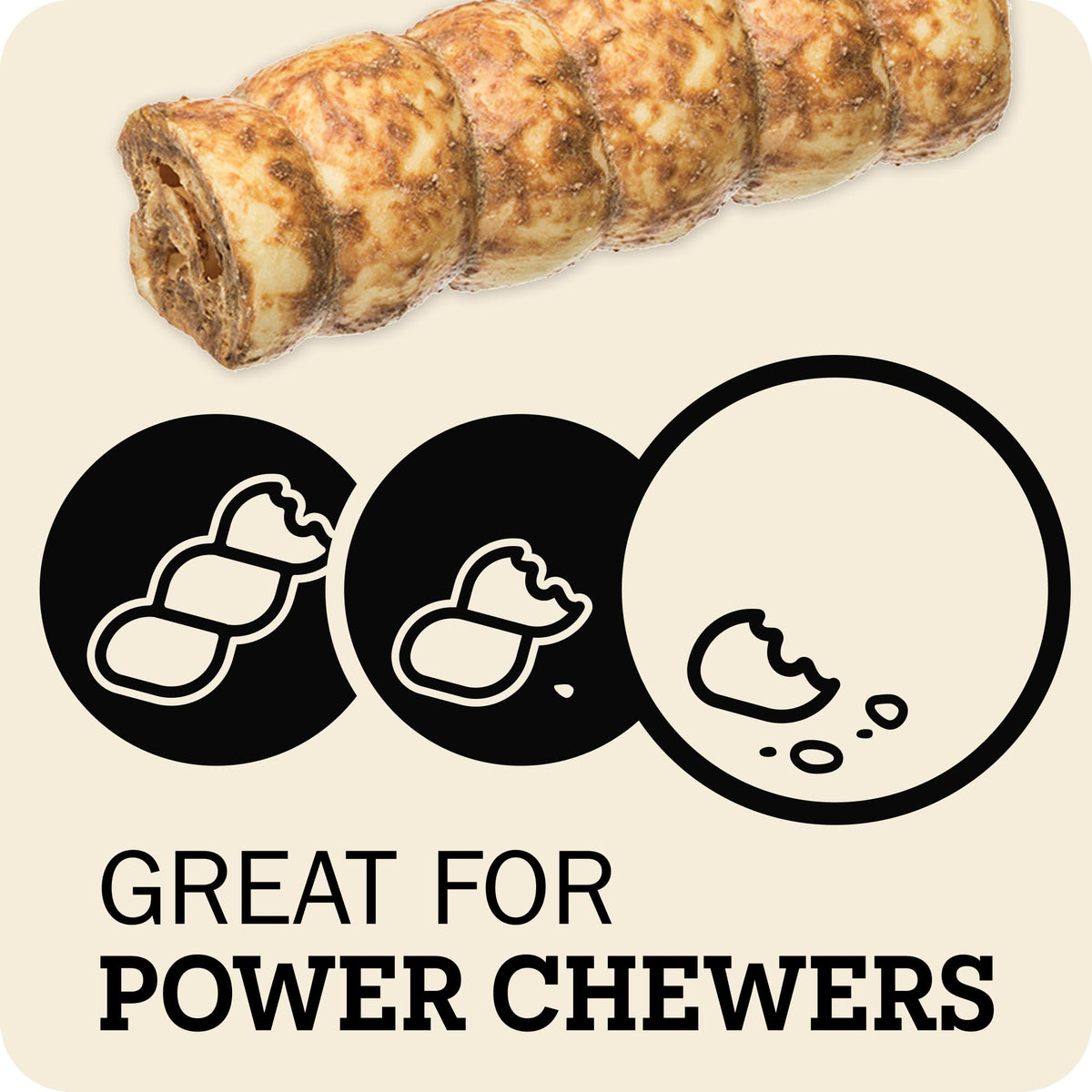 Redbarn Large Beef Cheek Rolls, Chicken & Carrot Flavor Dog Chew, 4 Pack