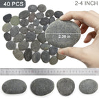 Rocks for Painting 40pcs 2-4” River Rock for Paint Natural Flat & Smooth Stones for Painting for Kids & Adult Craft Gifts Halloween