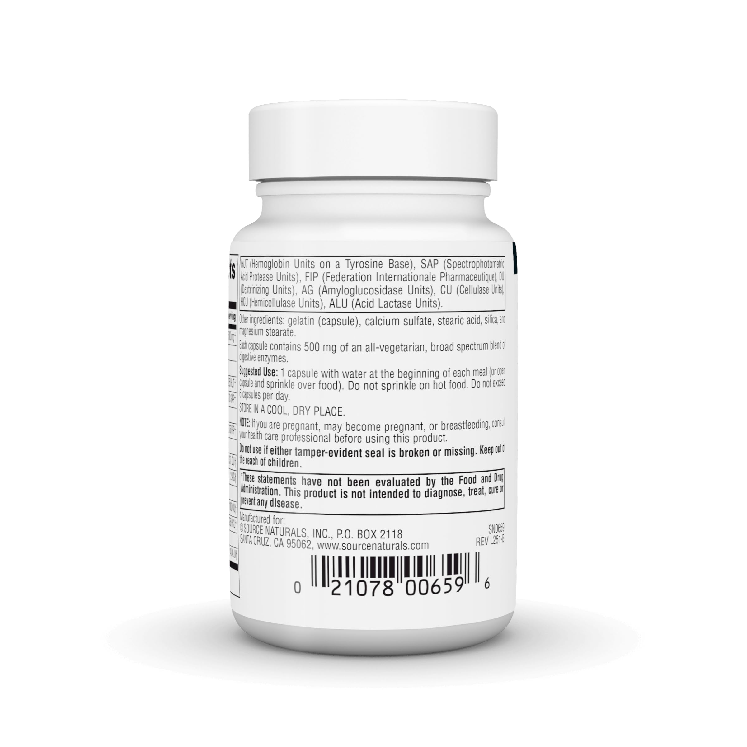 Source Naturals Daily Essential Enzymes, 500 mg - 60 Capsules | Bio-Aligned Digestive Aid Support for Digestion, Gas, Constipation & Bloating Relief*