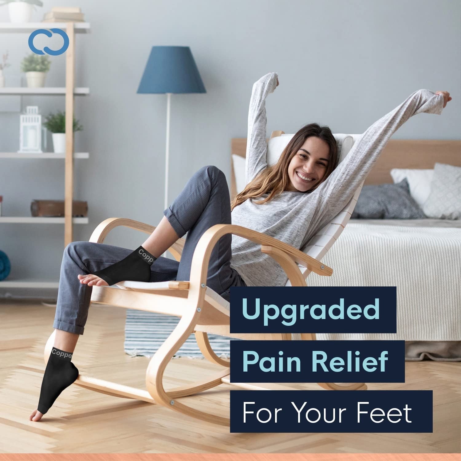 Buy now Copper Compression Foot Sleeves - Plantar Fasciitis, Achilles, Ankle Support Brace Socks - Day / Night Relief from Heel Spurs, Arch Pain, Swelling, Soccer Injuries, Golf, Running - 1 Pair Black - L at indiglob india