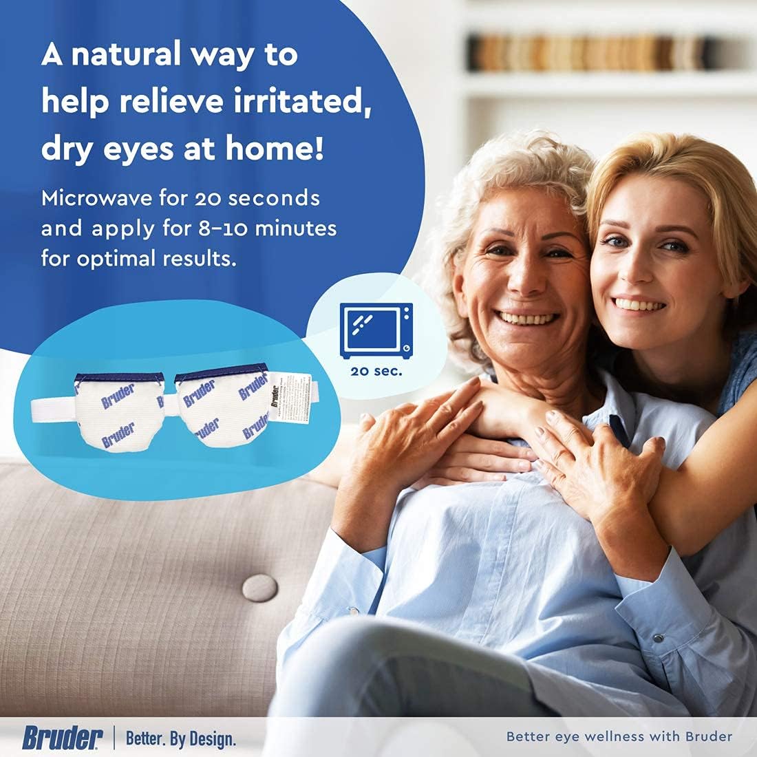Buy now Bruder Moist Heat Eye Compress | Microwave Activated | Fast Acting and Effective Relief for Dry Eye and Other Eye Irritation at indiglob india