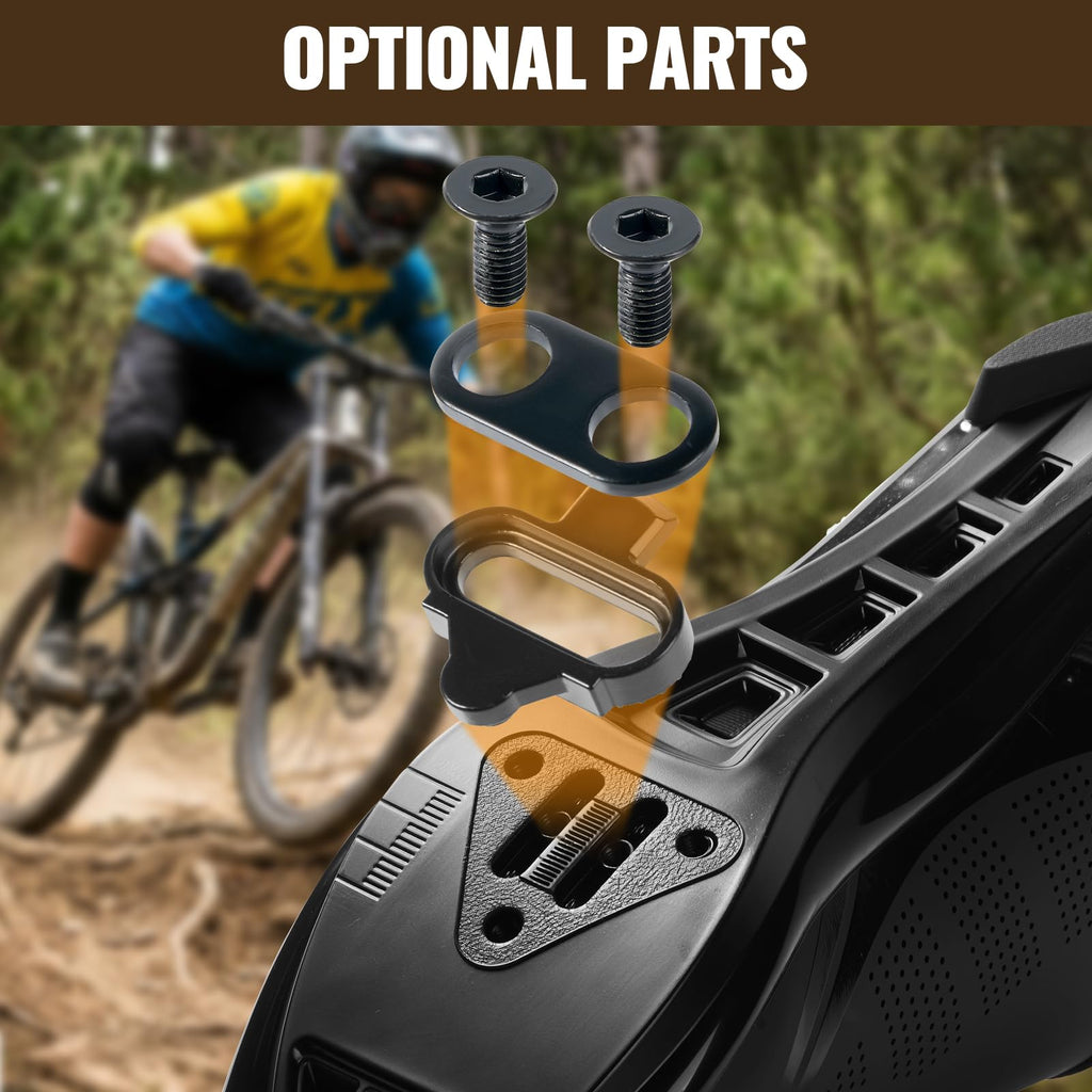 Bike Cleats - Compatible with Shimano SPD SM-SH51 & Look X-Track Pedals - for Indoor Cycling, Spinning & Mountain Biking Shoes - Easy Release, High Stability, Includes Allen Wrench