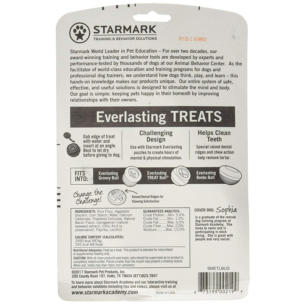 StarMark (3 Pack Star Mark Everlasting Bacon Dog Dental Chews, Large