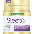 Nature's Bounty Sleep3 Melatonin 10mg, 60 Tri-Layered Tablets | Maximum Strength 100% Drug Free Sleep Aid, Dietary Supplement, L-Theanine & Nighttime Herbal Blend Time Release Technology