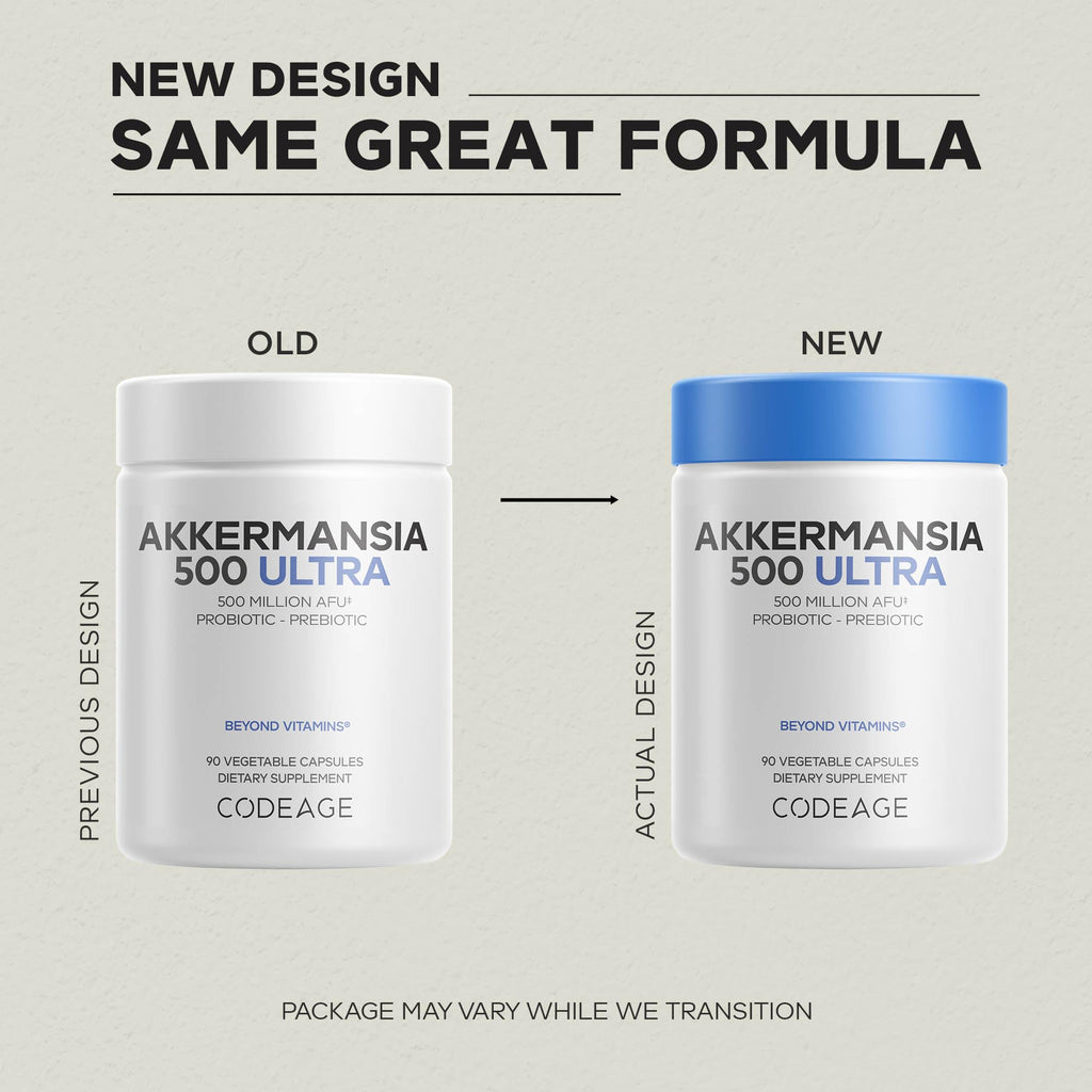 Codeage Akkermansia Muciniphila, 500M AFU, Chicory Inulin, 90 Capsules