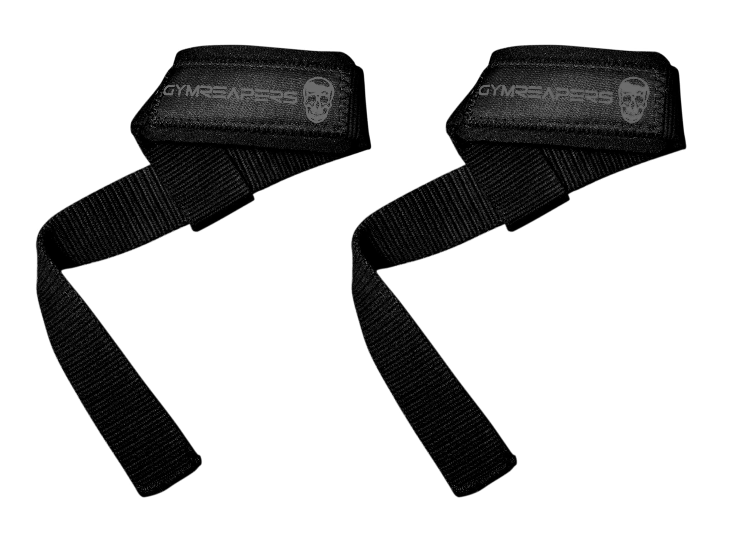Buy now Gymreapers Lifting Wrist Straps for Weightlifting, Bodybuilding, Powerlifting, Strength Training, & Deadlifts - Padded Neoprene with 18 inch Cotton Black Black at indiglob india