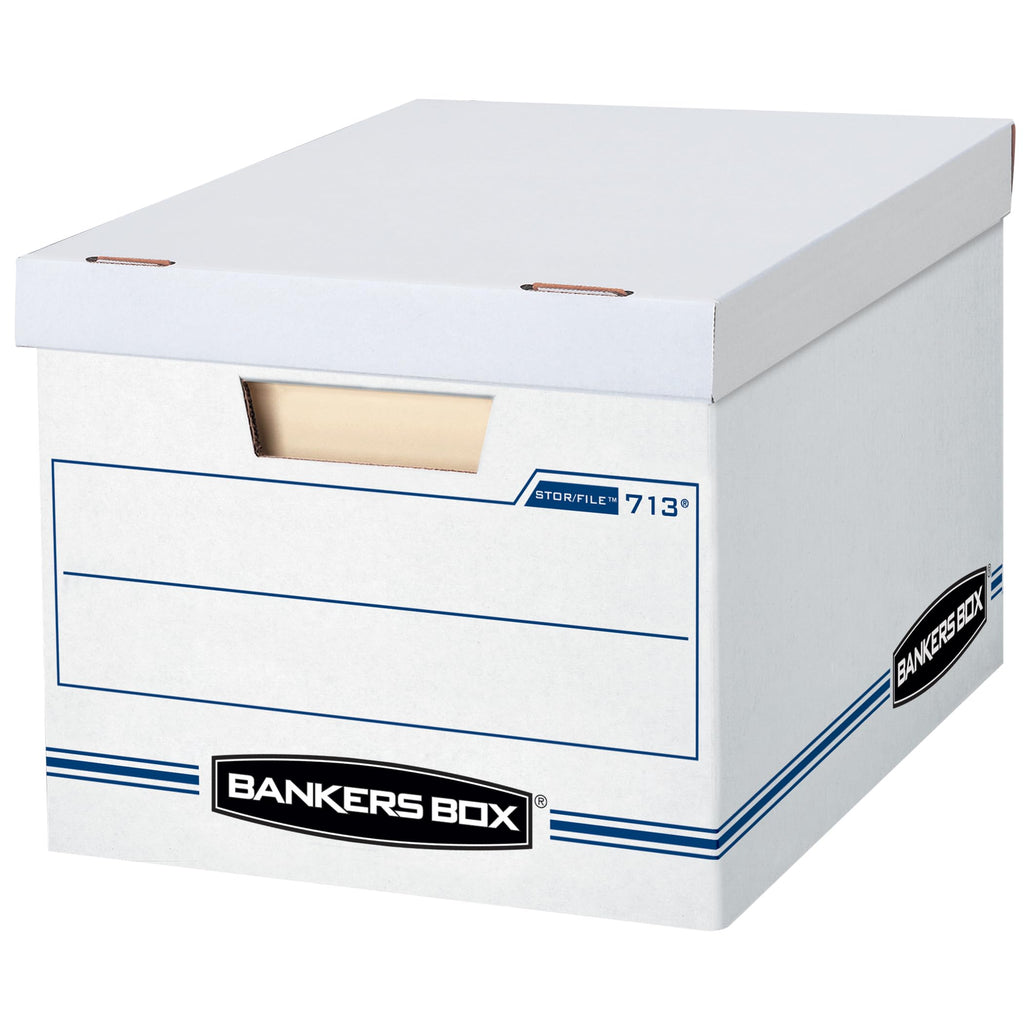 Bankers Box 30-Pack Basic-Duty File Storage Box with Lid, Letter/Legal