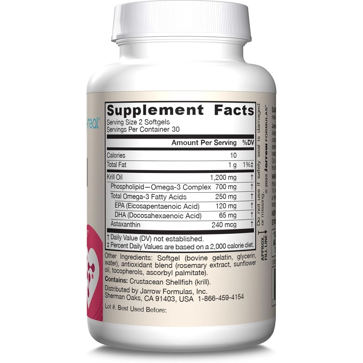 Buy now Jarrow Formulas Krill Oil - Phospholipid Omega-3 Complex with Astaxanthin - 60 Softgels - 30 Servings - Supports Lipid Management, Metabolism, Brain & Heart Health - EPA & DHA - Gluten Free - Non-GMO at indiglob india
