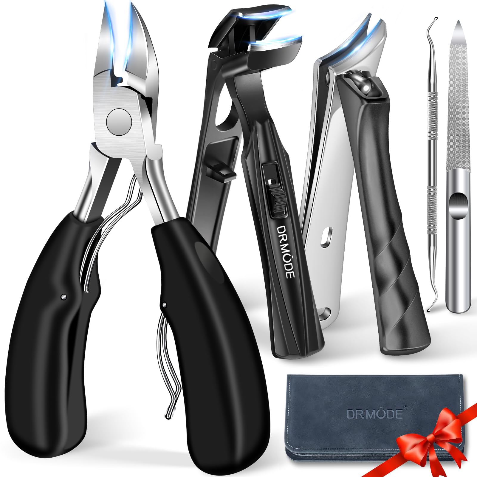 2026 Toenail Clippers for Thick Toenails for Seniors Angled Head | Large Toe Nail Clippers Set for Men, Long Handle Heavy Duty Ingrown Toenail Clippers, Ultra Sharp Slanted Finger Nails Cutter
