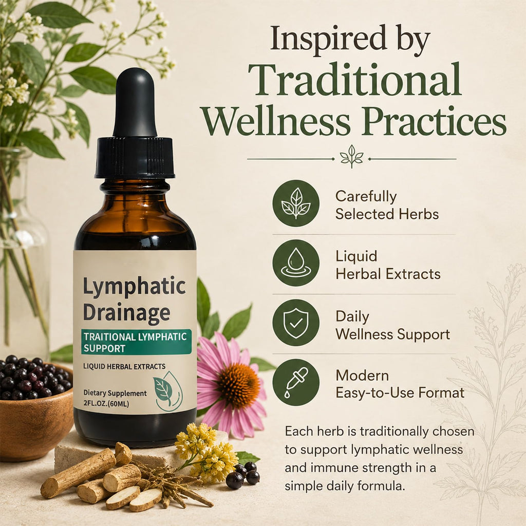 Lymphatic Drainage Drops, Fluid Retention – Alcohol-Free, Vegan | with Elderberry & Echinacea Dandelion，– Supports Lymphatic Drainage, Immune System & Detox 2 fl oz (1pcs)