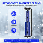 Upgraded Rain Gauge Outdoor, Really Freeze Proof, Easy Reading