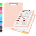 Buy now Sooez Clipboard with Storage, Clip Board 8.5 x 11 with Pen Holder, Plastic Organization Case Box for Letter Legal A4 Size Paper, Low Profile Clip, Nurses Teachers Must Haves, School & Office Supplies at indiglob india