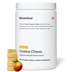 Momentous Creatine Monohydrate Chews, 5g per Serving, Lemon Lime | Supports Lean Muscle, Strength, & Recovery, Chewable Tablets, NSF Certified for Sport, Non-GMO & Gluten-Free (30 Servings)