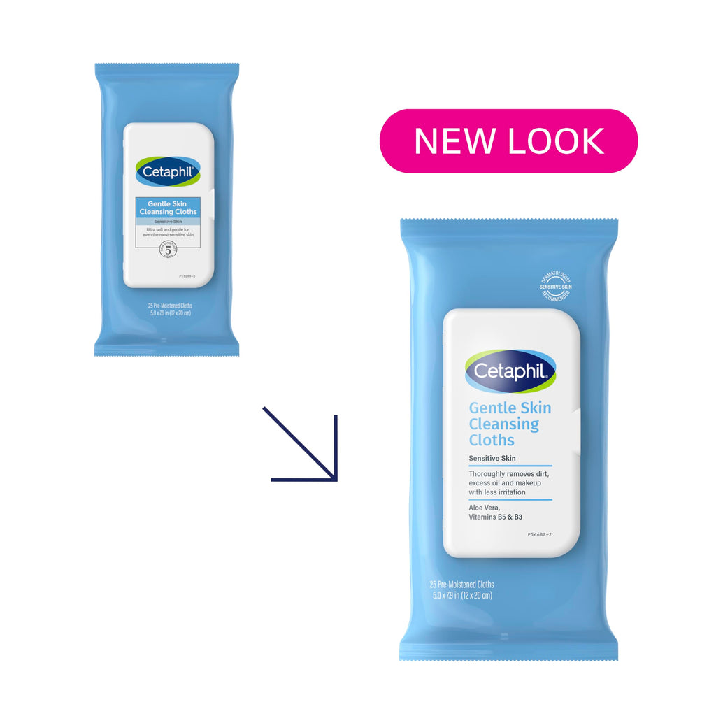 Buy now Cetaphil Face and Body Wipes, Gentle Skin Cleansing Cloths, 25 Count (Pack of 3), for Dry, Sensitive Skin, Flip Top Closure, Great for the Gym, Travel, in the Car, Hypoallergenic, Fragrance Free at indiglob india